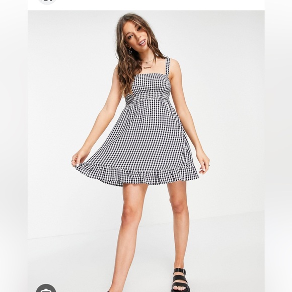 Abercrombie Checked Babydoll Dress - Picture 1 of 5